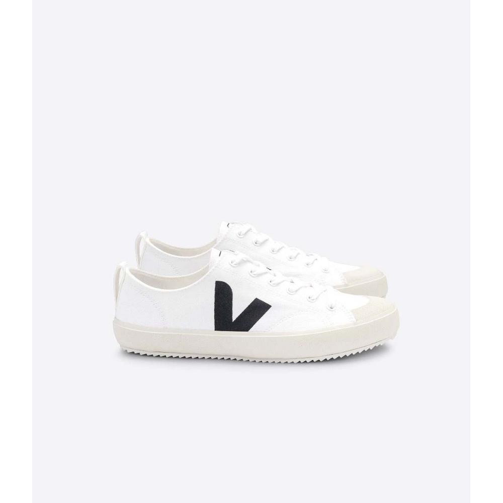 White/Black Men\'s Veja NOVA CANVAS Shoes | AU 248NWY